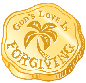 Coin with "God's Love is Forgiving"